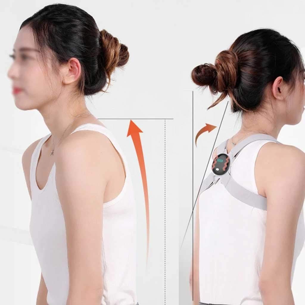 KLPODAU Smart Posture Corrector - Adjustable Back Brace with LCD Display & Intelligent Spine Monitoring
