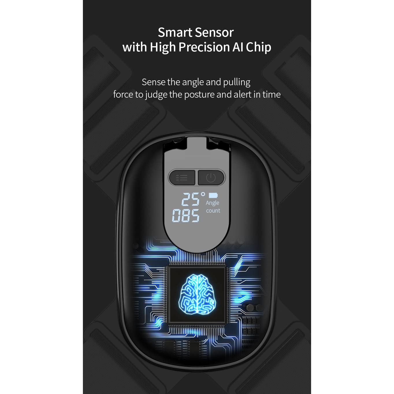 DCYMI Smart Angle-Sensing Posture Corrector - Hunchback & Clavicle Support with Adjustable Back Brace