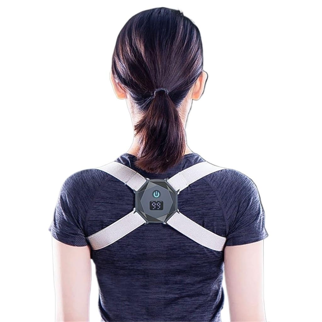 MVUYO Smart Posture Monitor with Vibration & Voice Alerts - Adjustable Back Support Brace