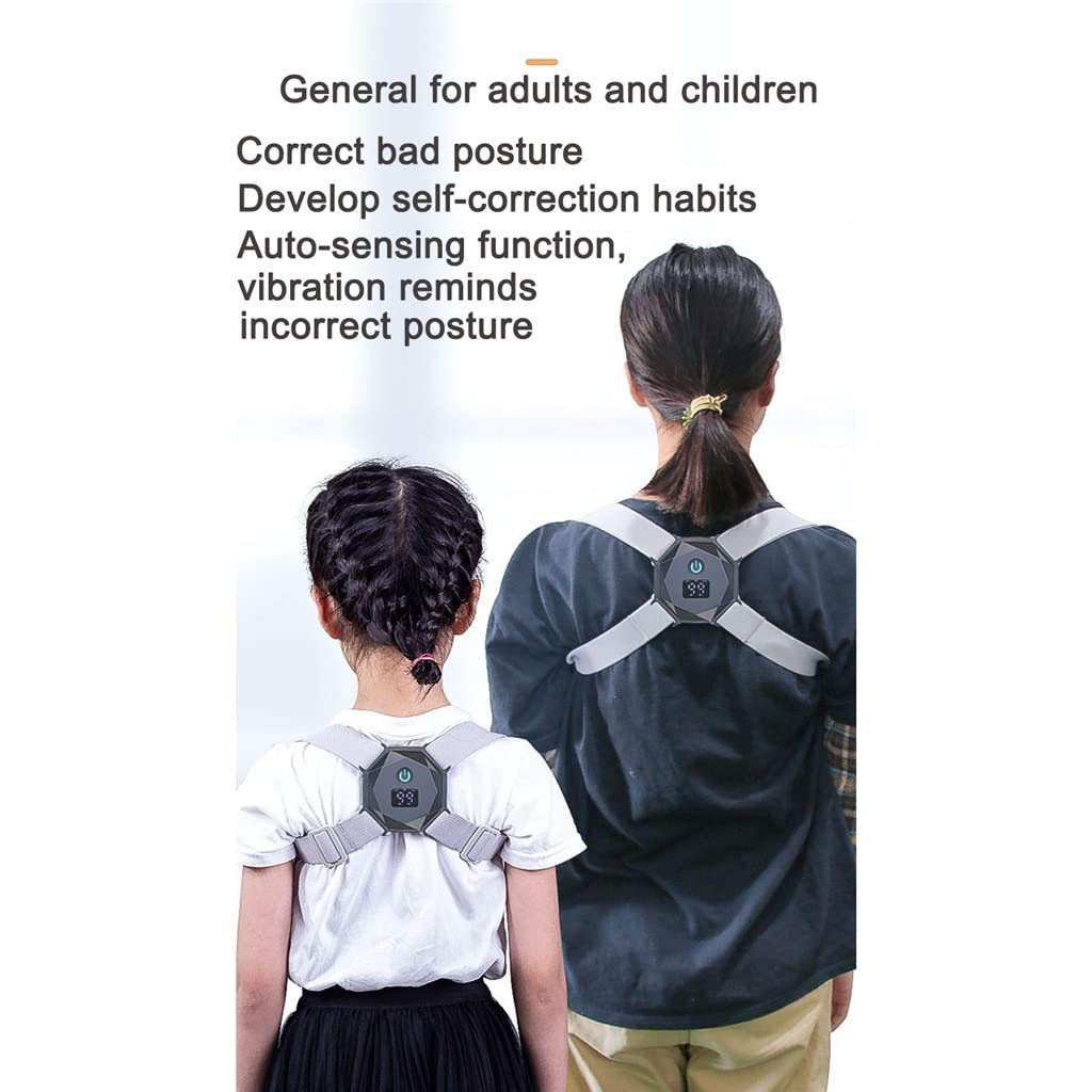MVUYO Smart Posture Monitor with Vibration & Voice Alerts - Adjustable Back Support Brace