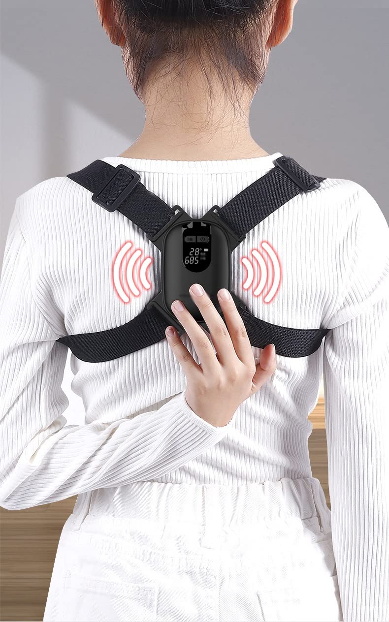 DCYMI Smart Angle-Sensing Posture Corrector - Hunchback & Clavicle Support with Adjustable Back Brace
